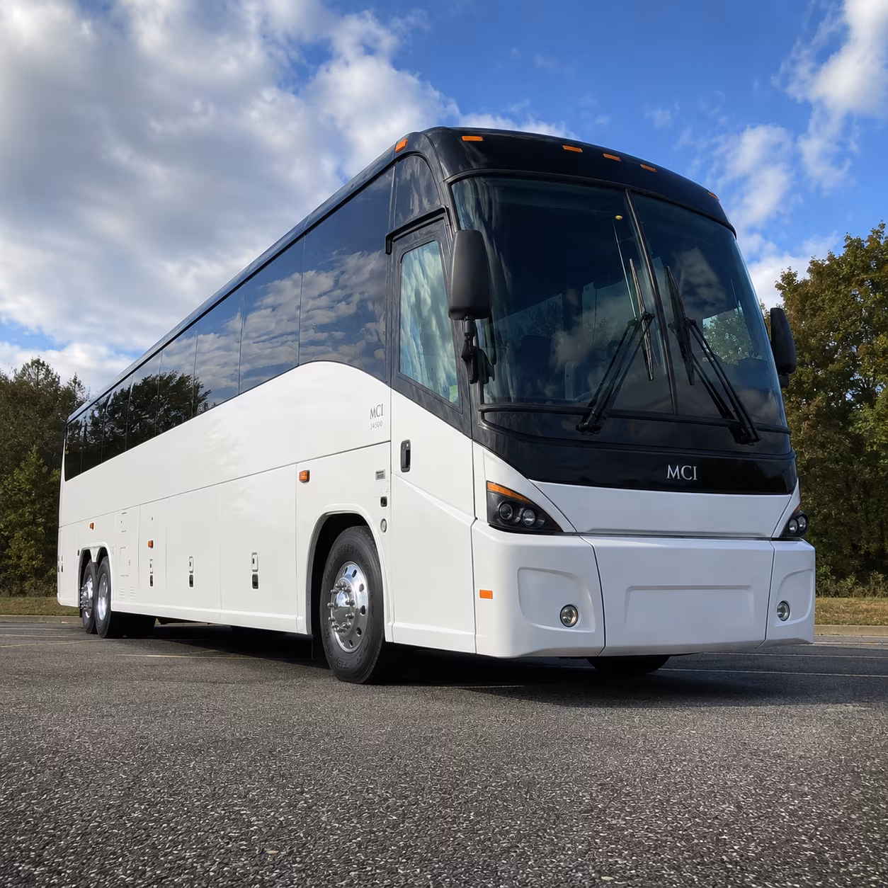 fargo charter bus rental exterior